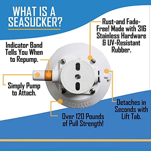 SeaSucker 1‐Cup Holder Vertical Mount (White) - Image 2