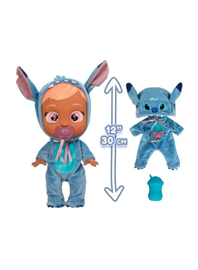Disney Cry Babies Disney Stitch, Battery Operated | Interactive Doll | Makes 10+ Realistic Baby Sounds | Cries Real Tears | Nurturing and Imaginative Play | Sensory Development  - Image 4