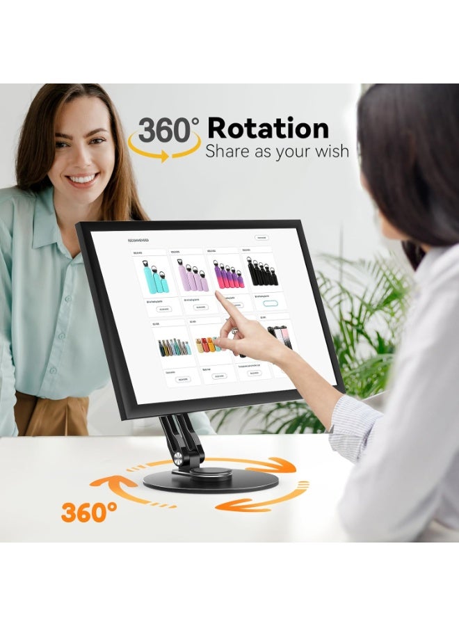 XiuWoo 360° Rotating Foldable Bracket with VESA Plate, Portable Screen Bracket With Clamp Universal for Portable Screens, Mobile Phones, Tablets - Image 3