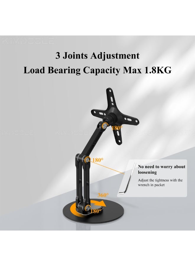 XiuWoo 360° Rotating Foldable Bracket with VESA Plate, Portable Screen Bracket With Clamp Universal for Portable Screens, Mobile Phones, Tablets - Image 4