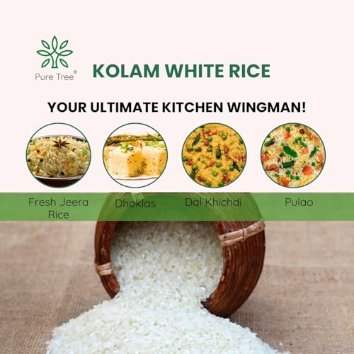 Pure Tree Certified Organic Wada Kolam Rice | 1.8 Kg / 1800 g | Jhini Rice | Zini Rice | White Rice Raw | Gluten Free - Image 5