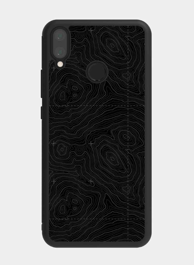 بكسلات كفر هواوي نوفا 3 أي خريطة طبوغرافية اسود ابيض - Image 1