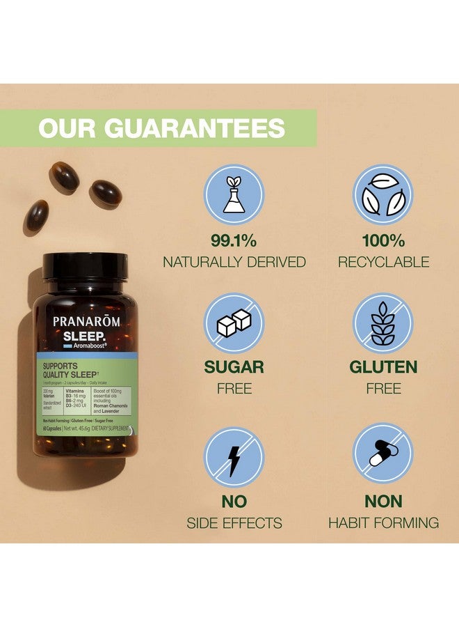Pranarom - Aromaboost Sleep Herbal Supplement - Promotes Quality Sleep, Rapid Sleep - Valerian Extract, Vitamins B3, B6 & D3, Essential Oils - 60 Count - Image 3