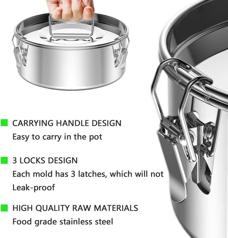 Puluru Flan Pan Flanera Mold, Stainless Steel Flan Mold with Lid - Flan Maker for 6 Quart Instant Pot - Image 2