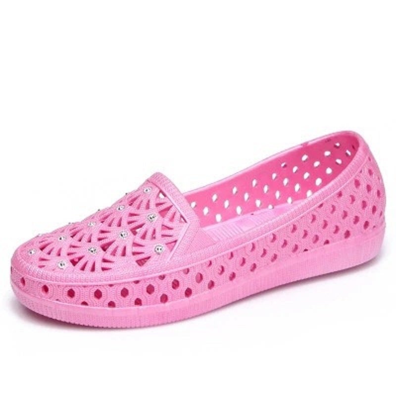 Womens Flat Sandals Summer Peep-Toe Foam Shoes 8729 Curry  - Image 5