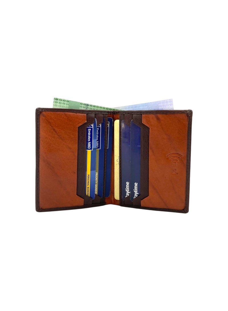 LAVERI LEATHER Slim Outside Cards & Cash Wallet # RFID 1654 EL - Image 1