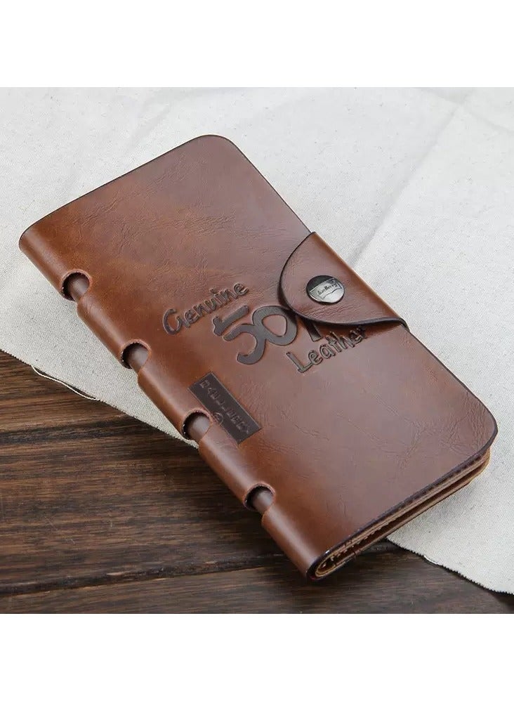 Generic Genuine Leather Retro Man Wallet Brown  - Image 1