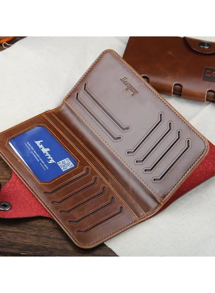 Generic Genuine Leather Retro Man Wallet Brown  - Image 2