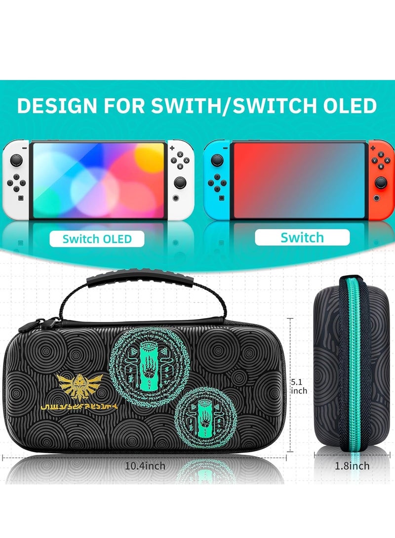 Barakah Travel Case For Nintendo Switch/OLED Hard Switch Carrying Case with 10 Game Card Slots Compatible With Switch Controller Consoles And Accessories - Image 5