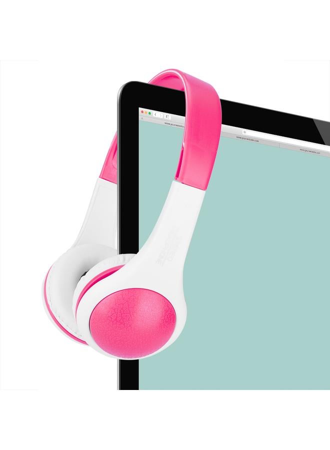 Multicolor Extra Bass Headphones Music Wired Headphones with Mic For Android Apple (Pink)