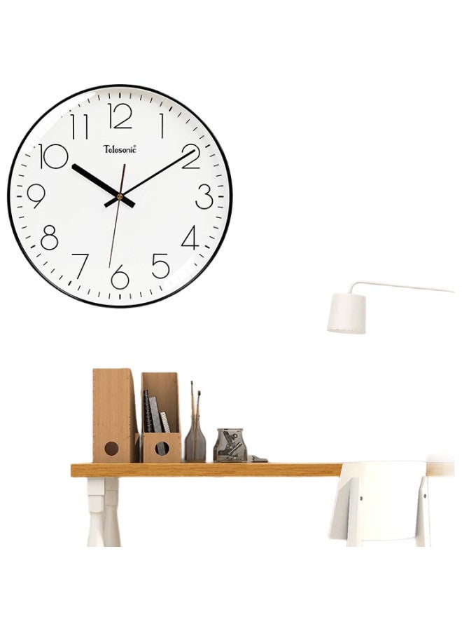 Telesonic Wall Clock, Living Room Bedroom Quartz Clock, Modern Minimalist Creative, No Drilling Required, Fashionable 3D Clock, Round Wall Clock, 35Cm - Image 3