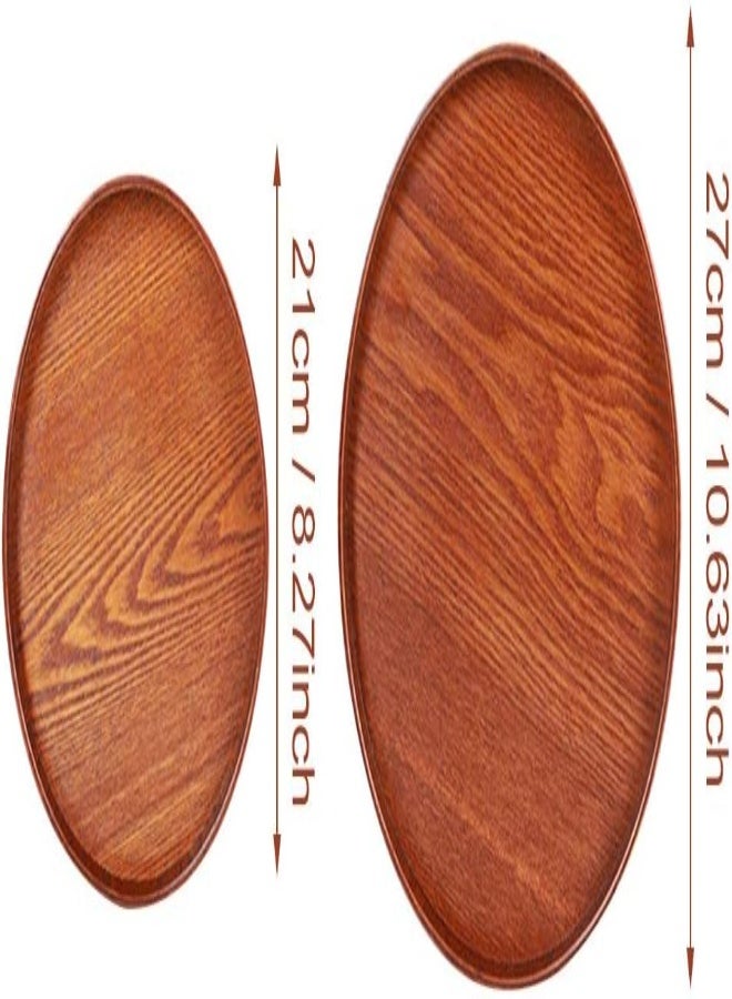 AKDC Round Serving Tray Wooden Circle Tray 8/10 Inch Bamboo Round Plates Bread Coffee Round Platter Tea Tray Fruit Platter Tray For Home Hotel Restaurant Party Supplies - Image 5
