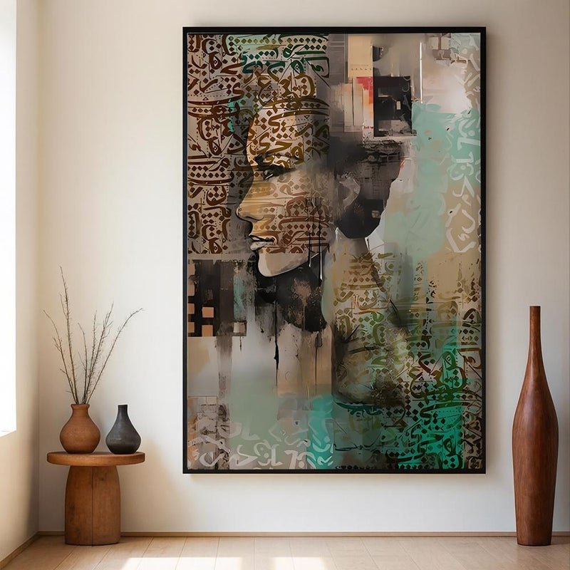 ماركتنا لوحة قماشية بتصميم الفن التجريدي مع برواز مجوف مقاس (60×90) قطعة واحدة - Image 3