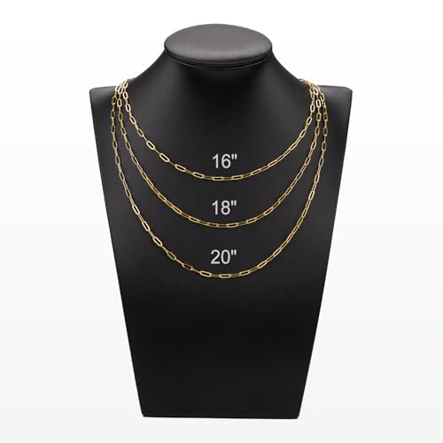YOUBEIYEE 10pcs Paperclip Chain Necklace for Women Dainty Gold Plated Stainless Steel Jewelry Chain Necklace Bulk - Image 5