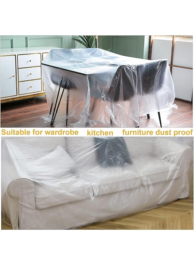 erorex 4 Pcs Tape And Drape 5 Ft X 65 Ft Pre Taped Masking Film Plastic Painting Drop Film Painters Plastic Sheeting Roll Masking Paper With Tape For Automotive Painting Paint - Image 4