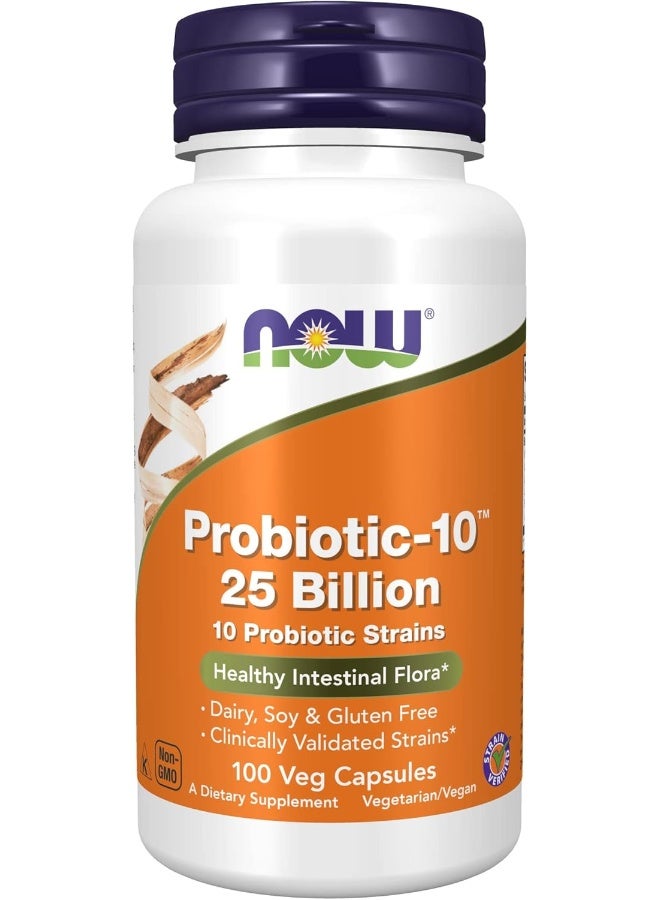 Now Foods Probiotic-10 25 Billion 100 Veg Capsules - Image 1