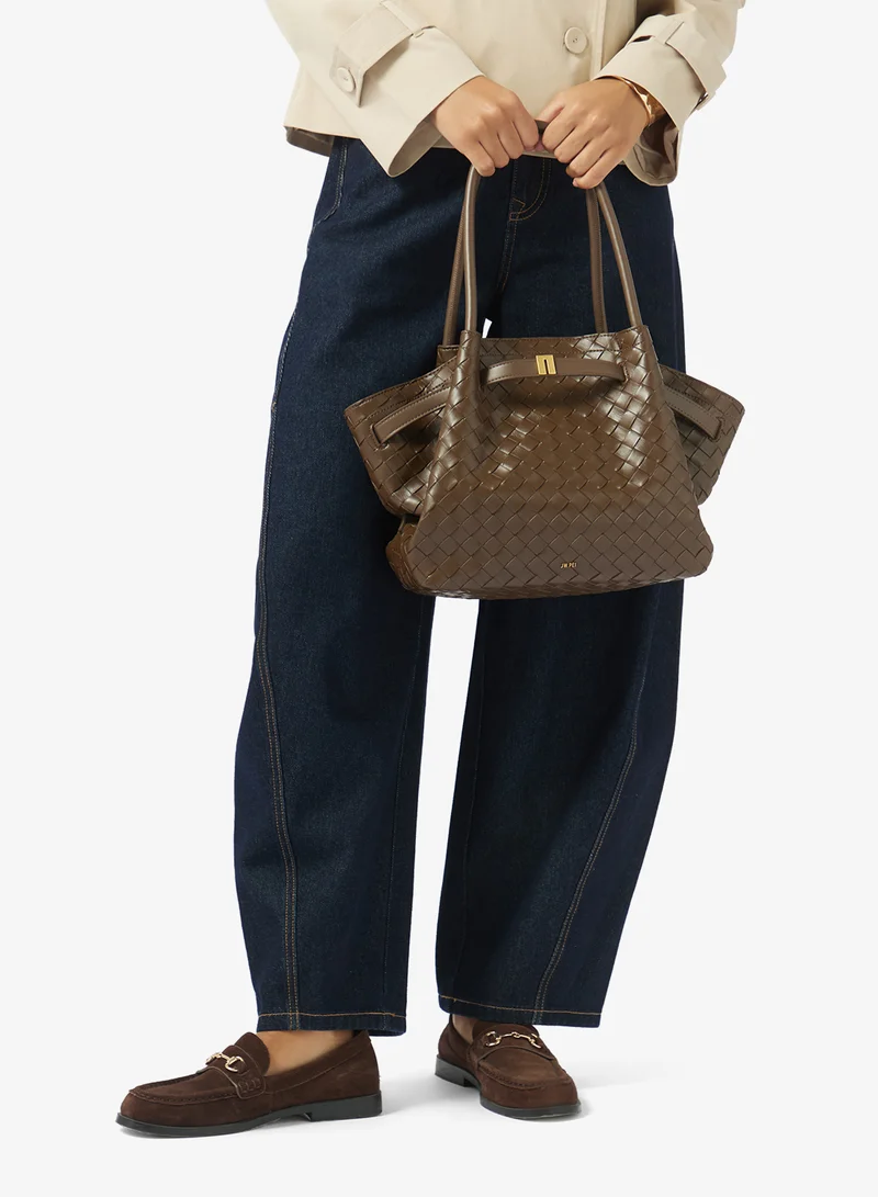 جي دبليو بي حقيبة يد هانا بنسيج متوسط - حصري لدى نمشي