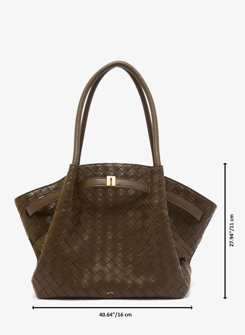 JW PEI  Namshi Exclusive - Hana Medium Weave Texture Tote Bag for Women | Best Price UAE