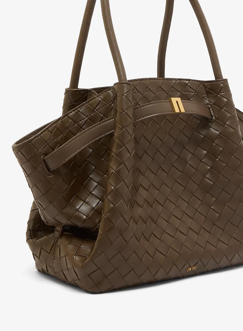 JW PEI  Namshi Exclusive - Hana Medium Weave Texture Tote Bag for Women | Best Price UAE