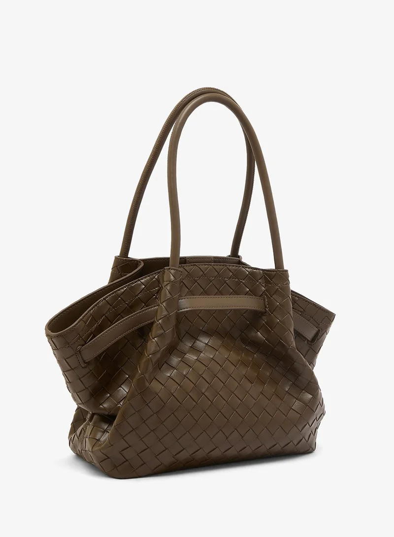 JW PEI  Namshi Exclusive - Hana Medium Weave Texture Tote Bag for Women | Best Price UAE