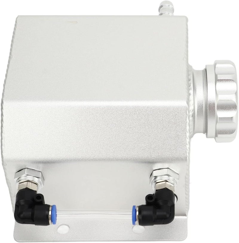 Universal 1L Expansion Tank for Engine Coolant Overflow Tank Aluminum Alloy Bottle Tank (Silver) - Image 4