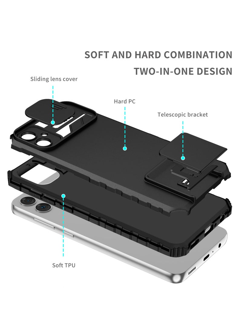 Samsung Galaxy A05 Mobile Phone Case Cover, Innovative Telescopic Bracket, Sliding Protection Camera Window, Bumper Shockproof Phone Back Cover  - Image 4
