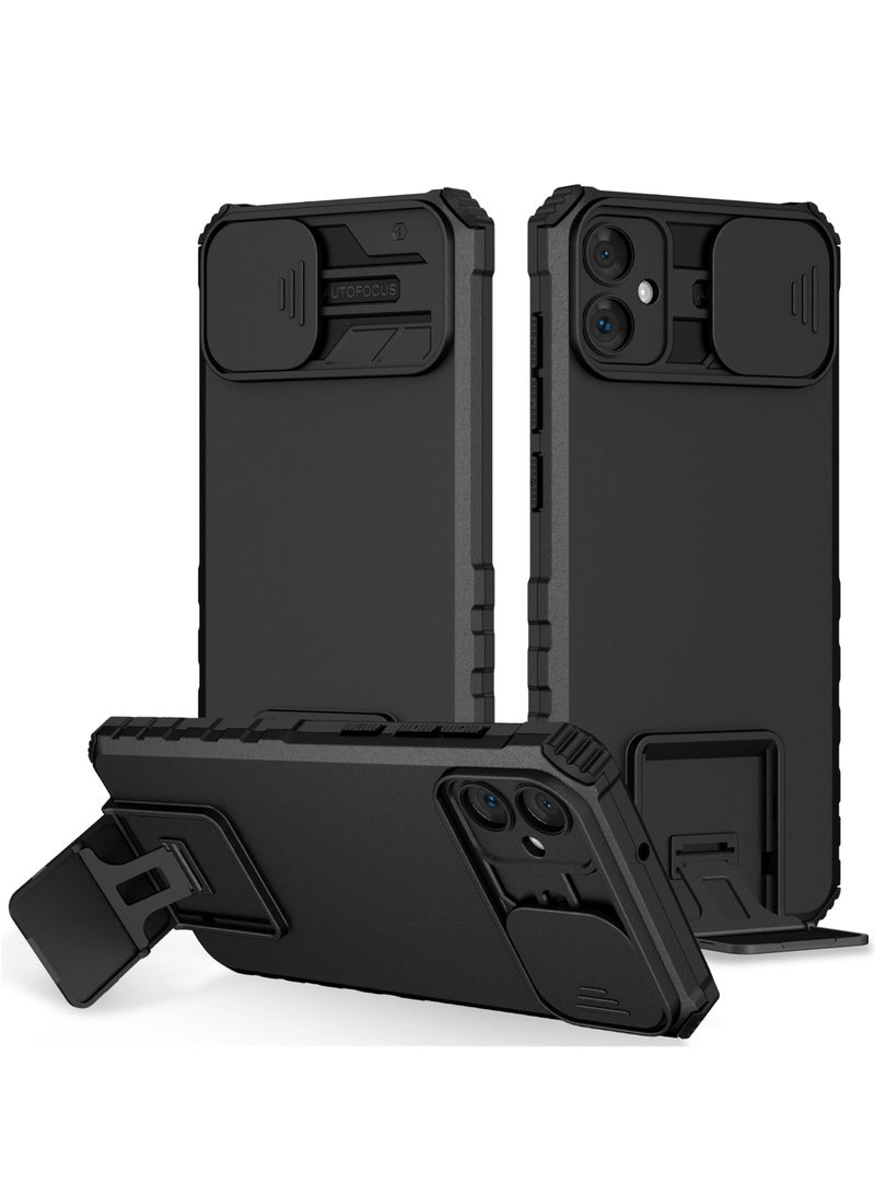 Samsung Galaxy A05 Mobile Phone Case Cover, Innovative Telescopic Bracket, Sliding Protection Camera Window, Bumper Shockproof Phone Back Cover  - Image 1