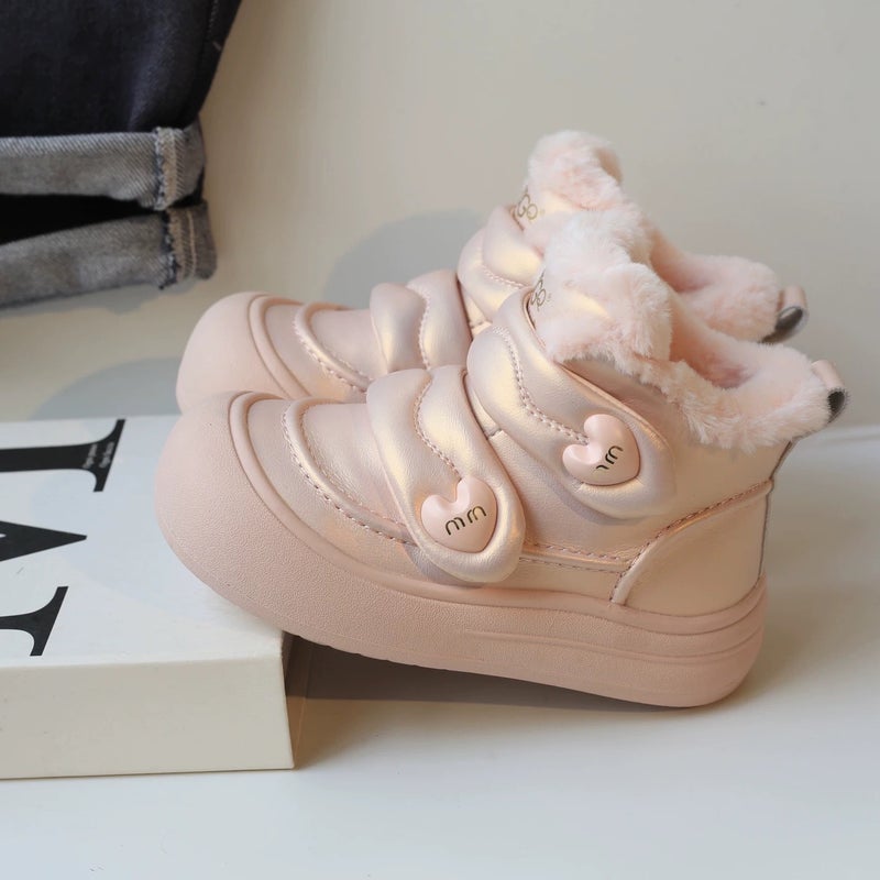 Children''s Snow Boots Winter Cotton Boots 2025 New Girls Winter Shoes Baby Cotton Shoes Snow Shoes Fleece-Lined Thickeneded Boots - Image 2