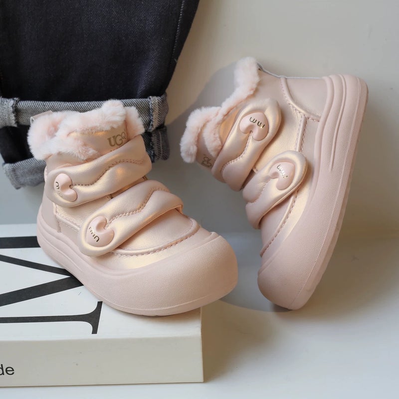 Children''s Snow Boots Winter Cotton Boots 2025 New Girls Winter Shoes Baby Cotton Shoes Snow Shoes Fleece-Lined Thickeneded Boots - Image 3