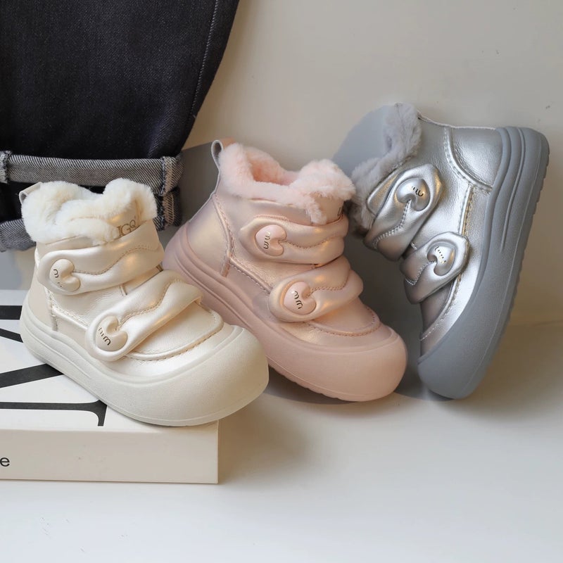 Children''s Snow Boots Winter Cotton Boots 2025 New Girls Winter Shoes Baby Cotton Shoes Snow Shoes Fleece-Lined Thickeneded Boots - Image 5