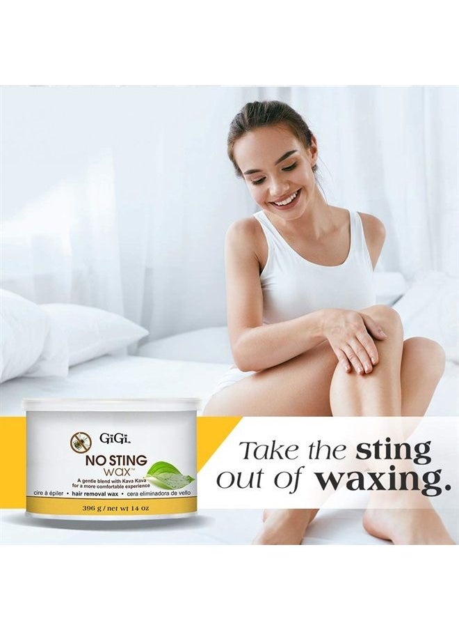 GiGi No Sting Hair Removal Soft Wax with Kava Kava, Gentle Formula for Sensitive Skin, 14 oz, 1-pack 