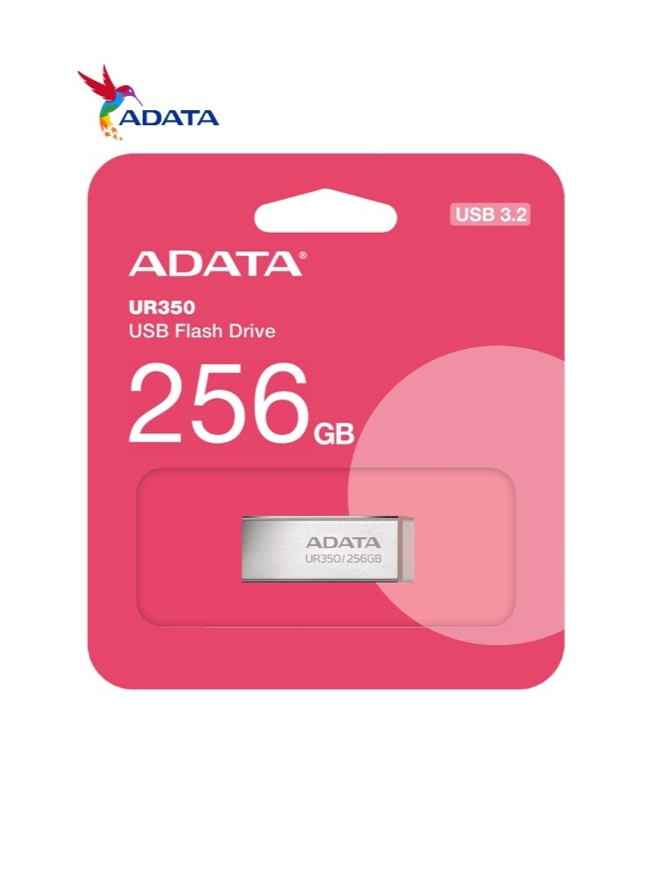 ADATA UR350 256GB USB 3.2 (USB 5Gbps) Flash Drive | Metal | Ultrafast Data Transfer and Lightweight | Brown - Image 2