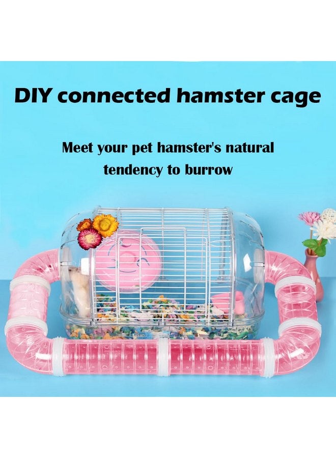 IBEQUEM 2Hamster Tubes Kits, IBEQUEM Hamster Tunnel Adventure External Pipe, Transparent DIY Creative Connection Hamster Cage & Accessories, Hamster wheel for Pet Mouse Hamster Rat Small Animal (Blue) - Image 5