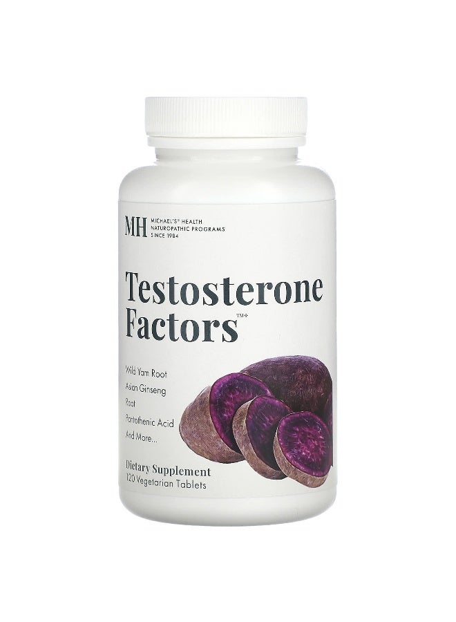 Michael's Naturopathic Michael's Naturopathic, Testosterone Factors, 120 Vegetarian Tablets - Image 1