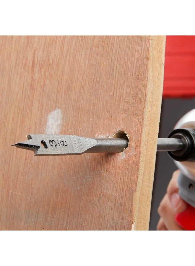 13-piece spade drill bit set, flat drill bits for woodworking, comes with boxed storage case - Image 4