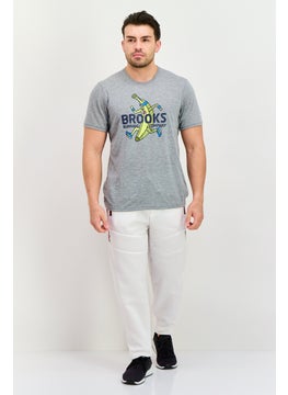 Brooks Men Sportswear Fit Short Sleeve Running T Shirt, Grey  - Image 4