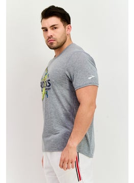 Brooks Men Sportswear Fit Short Sleeve Running T Shirt, Grey  - Image 2