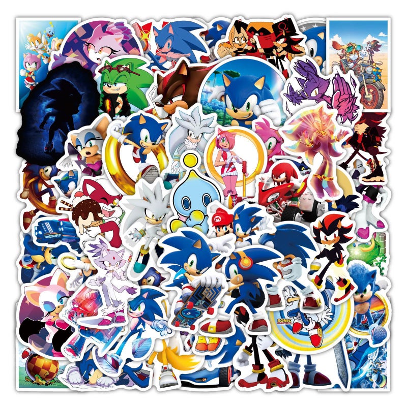 50-100 Pcs Sonic Graffiti Stickers Waterproof - Image 1