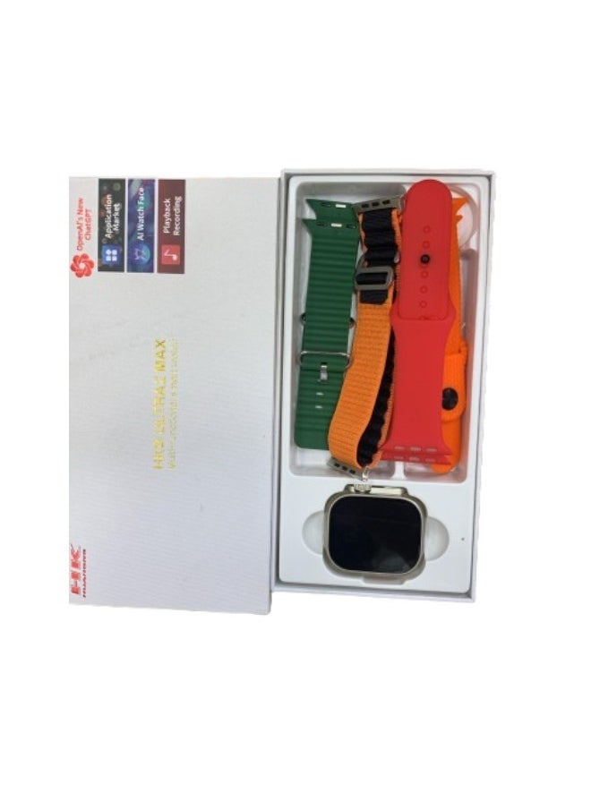 HK - Smart Watch HK9 ULTRA 2 MAX – Advanced Features with 3 Gift Straps - Image 1