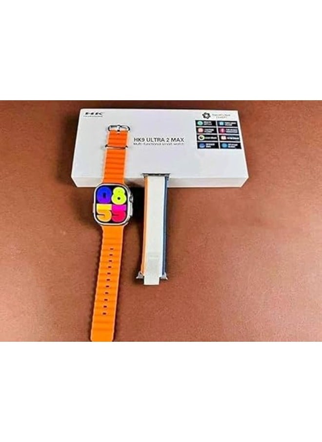 HK - Smart Watch HK9 ULTRA 2 MAX – Advanced Features with 3 Gift Straps - Image 1