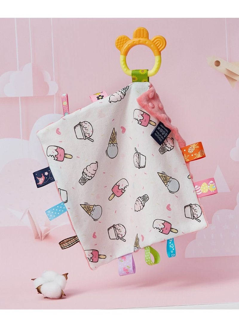 insular Baby Appease Towel Soothing Security Blanket With Colorful Tags 