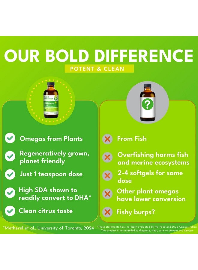 Bold Botanica Plant Omega 3-6-9, with Ahiflower Oil, Vegan Omega 3, Complete Plant-Based Omegas for Brain & Immune Health, Better Than Flax, Fish Free, Great Taste, Sugar-Free, Non-GMO, Liquid- 4 oz - Image 5