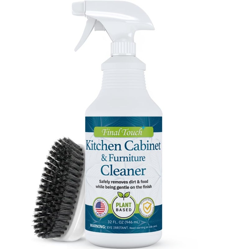Final Touch Kitchen Cabinet Cleaner - Plant Based Cleaner Solution, Safe on Paint and Wood, Safe for Daily Use, No Residue, Eco-Friendly, Approved by Cabinet Finish Specialists - 32oz by Final Touch - Image 1