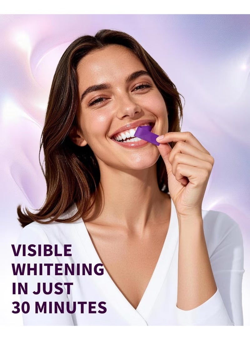 SMILEKIT Purple Whitening Strips, Gently Remove Tooth Stains, Protect Tooth Enamel, Use Advanced 9d Whitening Technology to Create A Brighter Smile, Enamel Safe for Sensitive Tooth, 28 Strips - Image 4