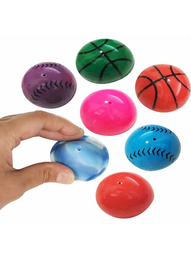 ArtCreativity 1.25 Inch Rubber Poppers Mix for Kids, Bulk Pack of 72 Pop-Up Half Ball Toys, Fun Assorted Designs and Colors, Old School Retro 90s Toys, Birthday Party Favors and Treat Bag Fillers - Image 3