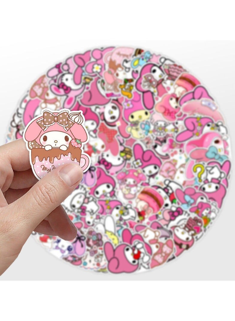 سانريو 50 قطعة من ملصقات الرسوم المتحركة الكرتونية المقاومة للماء من الفينيل ملصقات جمالية لأجهزة الكمبيوتر المحمول واللوح التزلج والأمتعة وزجاجة المياه وحزم ملصقات الجرافيتي - Image 4