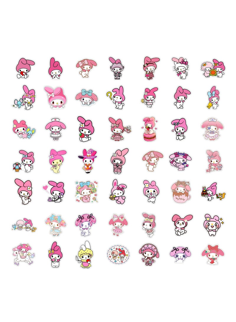 سانريو 50 قطعة من ملصقات الرسوم المتحركة الكرتونية المقاومة للماء من الفينيل ملصقات جمالية لأجهزة الكمبيوتر المحمول واللوح التزلج والأمتعة وزجاجة المياه وحزم ملصقات الجرافيتي - Image 2