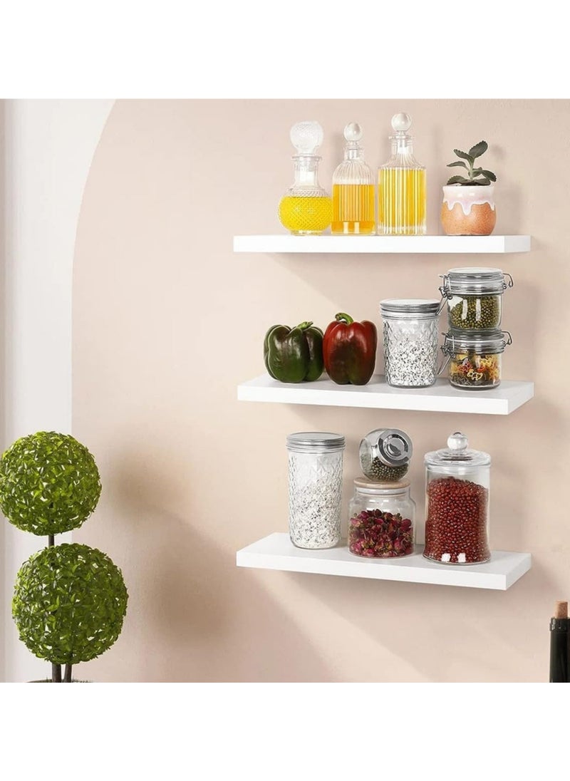 PixelsFurniture - Set of 3 Pieces Floating Shelves Pixels Furniture for Wall, Living Room, Bedroom, Kitchen, Bathroom Decor, Shelves with Invisible Brackets, 40 CM - Image 1