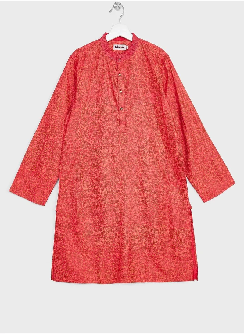 Fabindia Kids Printed Long Kurta