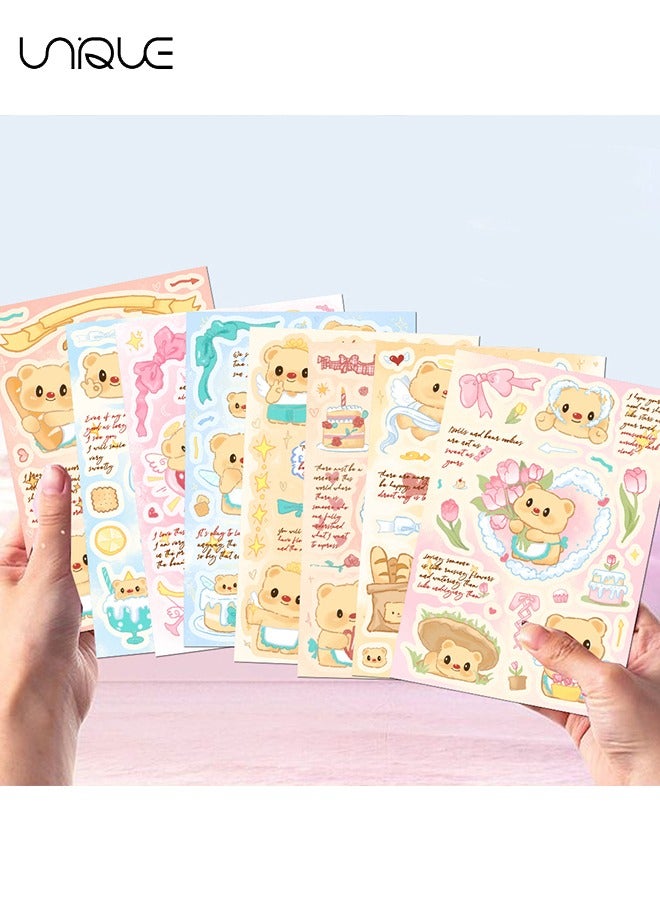 Unique 8PCS Cartoon Color Line Animal Doodle Stickers，Vinyl Waterproof Stickers for Water Bottles Laptop Phone Computer Guitar, Gifts for Teens, Girls, Fans - Image 5